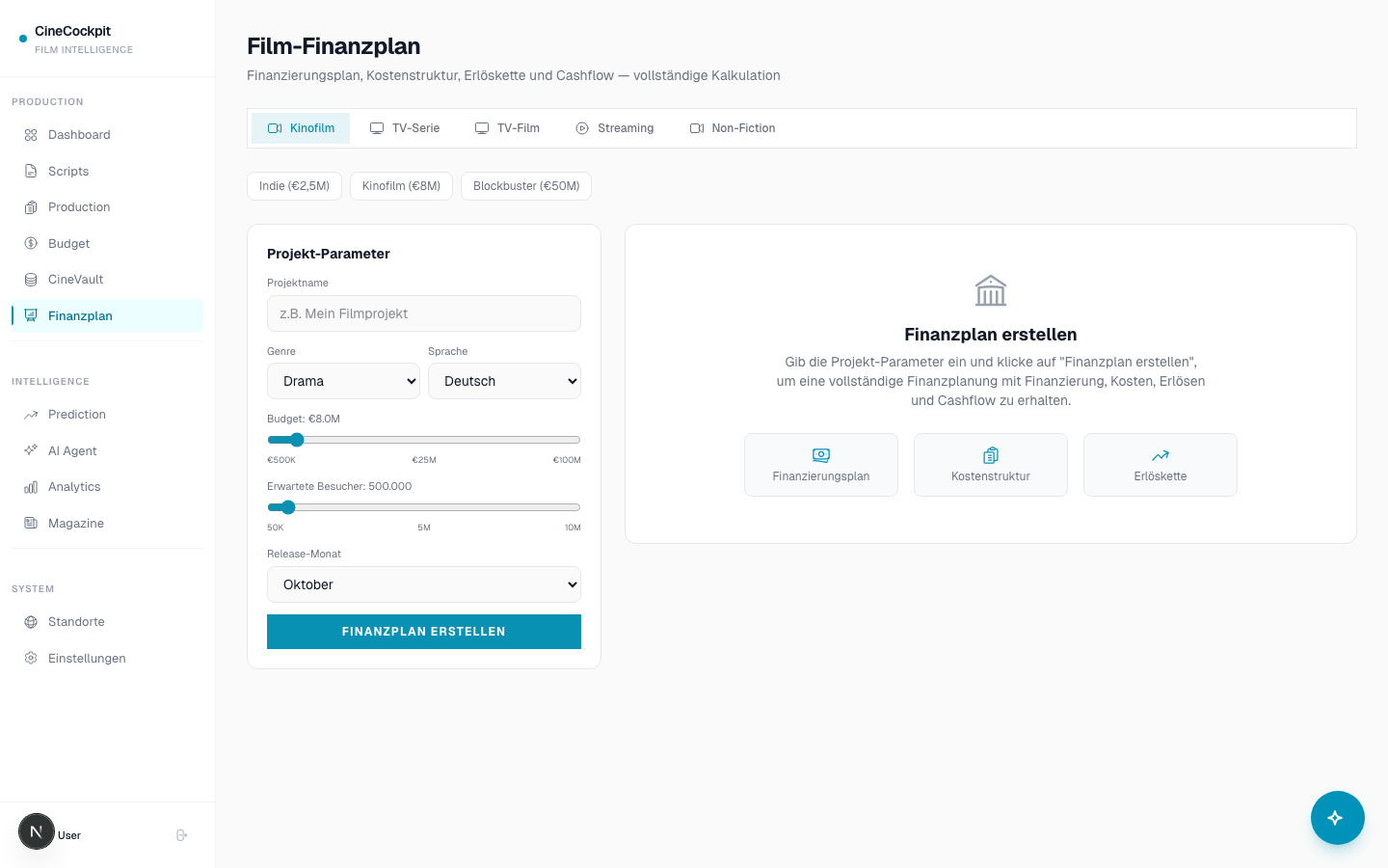 CineCockpit — Budget Intelligence